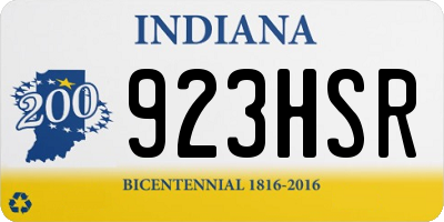 IN license plate 923HSR