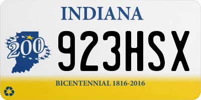 IN license plate 923HSX