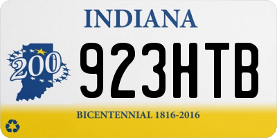 IN license plate 923HTB