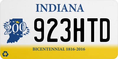 IN license plate 923HTD