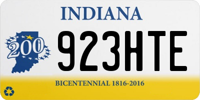 IN license plate 923HTE