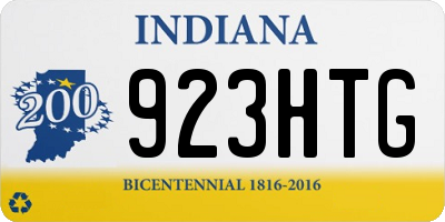 IN license plate 923HTG