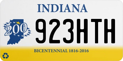 IN license plate 923HTH