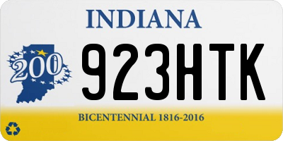IN license plate 923HTK