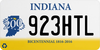 IN license plate 923HTL