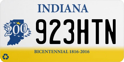 IN license plate 923HTN