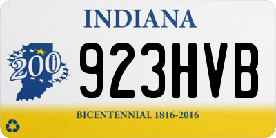 IN license plate 923HVB