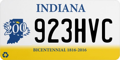 IN license plate 923HVC