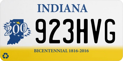 IN license plate 923HVG