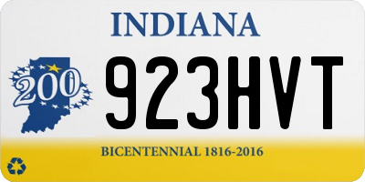 IN license plate 923HVT