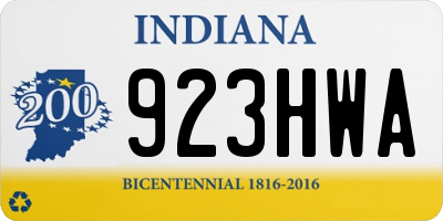 IN license plate 923HWA