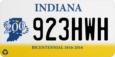 IN license plate 923HWH