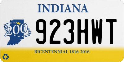 IN license plate 923HWT