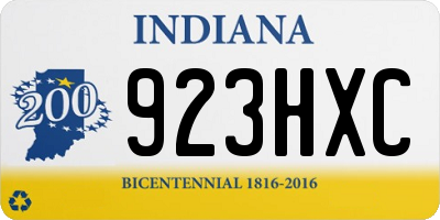 IN license plate 923HXC