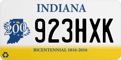 IN license plate 923HXK