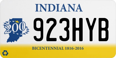 IN license plate 923HYB