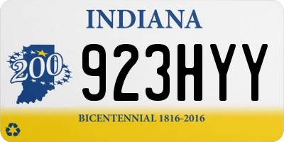 IN license plate 923HYY