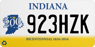IN license plate 923HZK