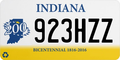 IN license plate 923HZZ