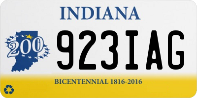IN license plate 923IAG