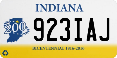 IN license plate 923IAJ