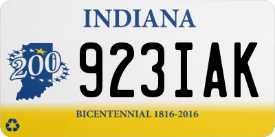 IN license plate 923IAK