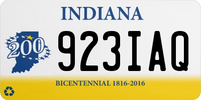 IN license plate 923IAQ