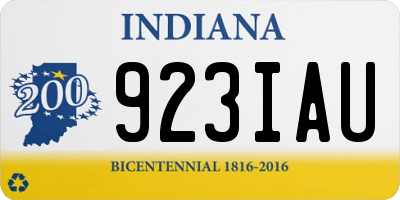 IN license plate 923IAU