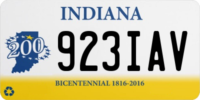 IN license plate 923IAV