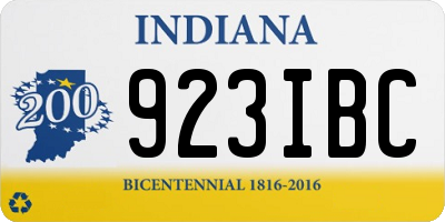 IN license plate 923IBC