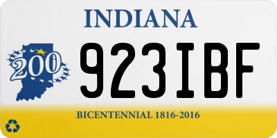 IN license plate 923IBF