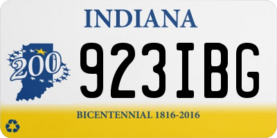 IN license plate 923IBG