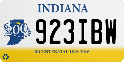 IN license plate 923IBW