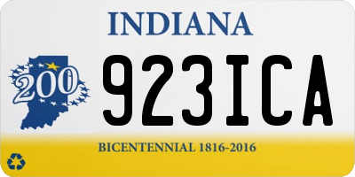 IN license plate 923ICA