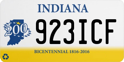 IN license plate 923ICF