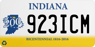 IN license plate 923ICM