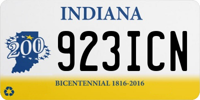 IN license plate 923ICN
