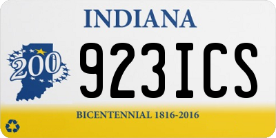IN license plate 923ICS