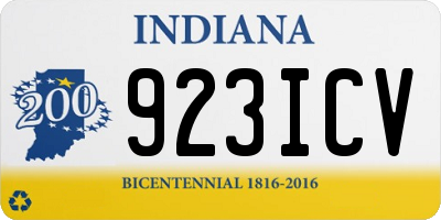 IN license plate 923ICV
