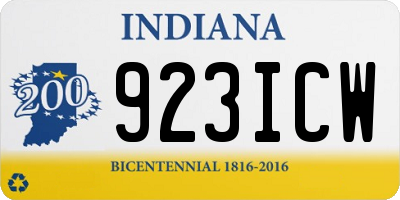 IN license plate 923ICW