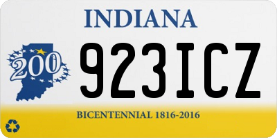 IN license plate 923ICZ