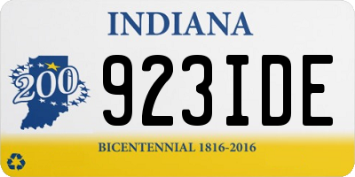 IN license plate 923IDE