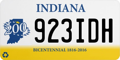 IN license plate 923IDH