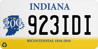 IN license plate 923IDI