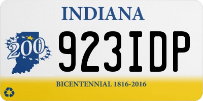 IN license plate 923IDP