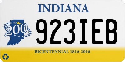 IN license plate 923IEB