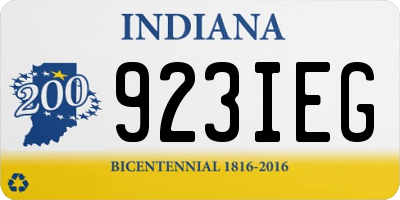 IN license plate 923IEG