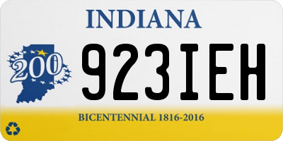 IN license plate 923IEH
