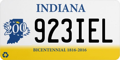 IN license plate 923IEL