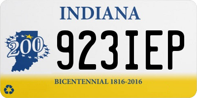 IN license plate 923IEP